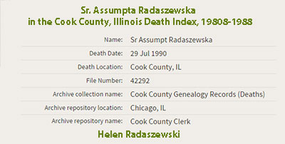 Sr. Assumpta Radaszewska